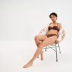 String microfibre sans coutures marron femme