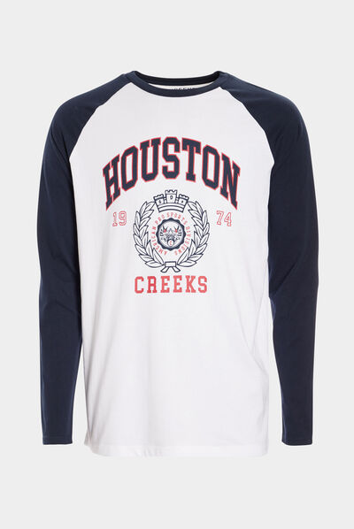 T-shirt manches longues Creeks blanc homme