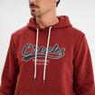 Sweat à capuche hoodie 1 poche rouge foncé homme