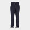 Jeans straight avec revers denim stone femme