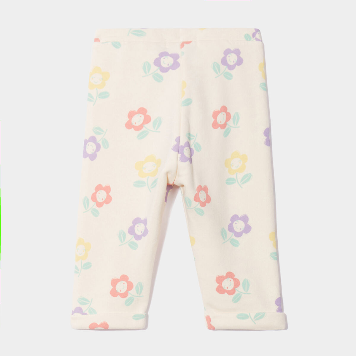Jegging taille élastiquée avec noeud creme bébé fille