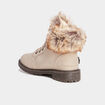 Bottines avec fausse fourrure ivoire femme