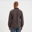 Polo manches longues marron fonc&eacute; homme