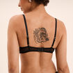 Soutien-gorge foulard dentelle et strass noir femme