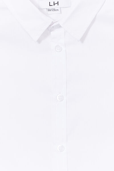 Chemise manches longues blanc garçon