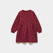 Robe sweat molletonn&eacute;e ample courte bordeaux fille