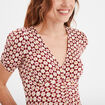 T-shirt fronces col en V Mosquitos ecru femme