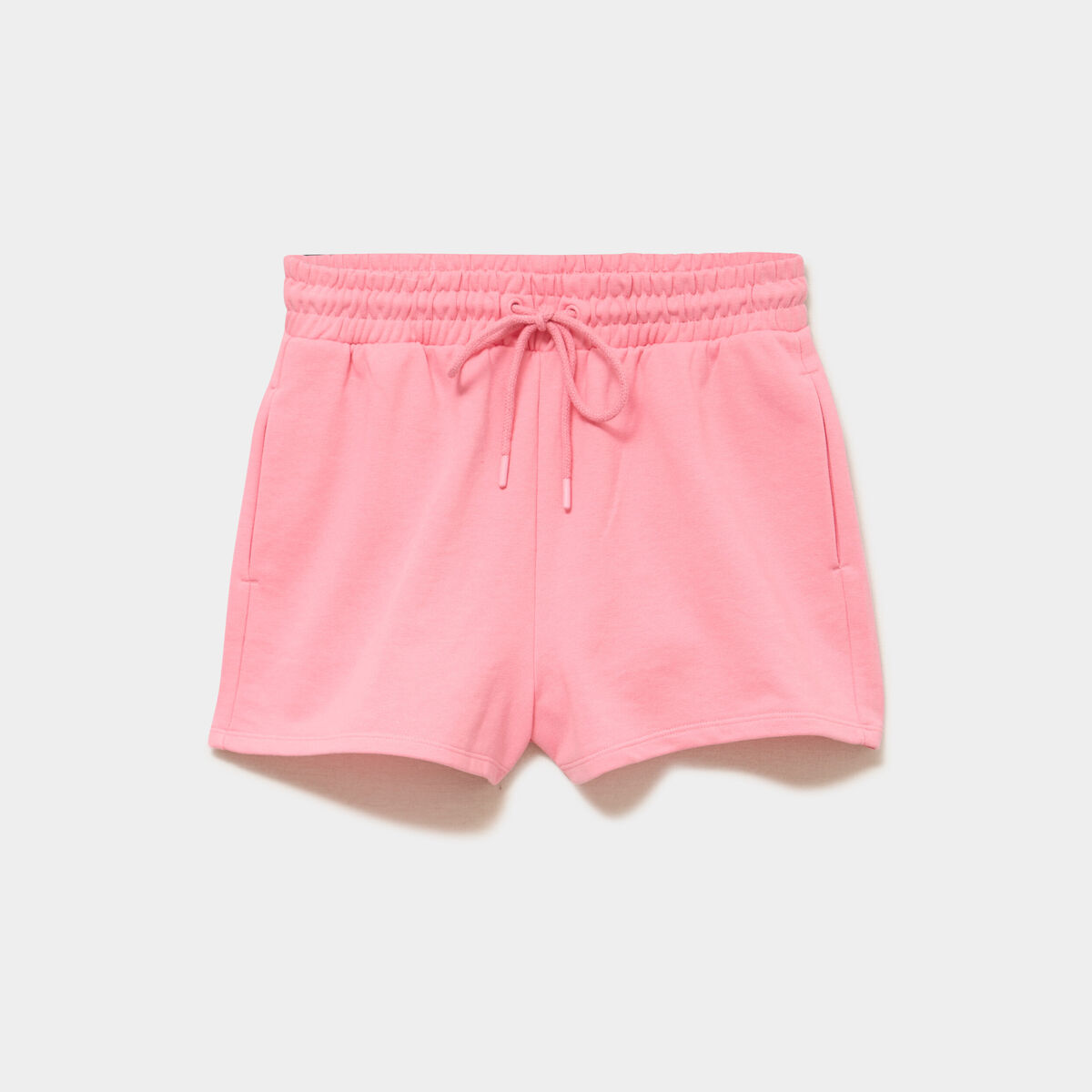 Short de jogging molletonn&eacute; ajust&eacute; rose femme