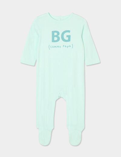 Dors-bien coton manches longues bleu bébé garçon