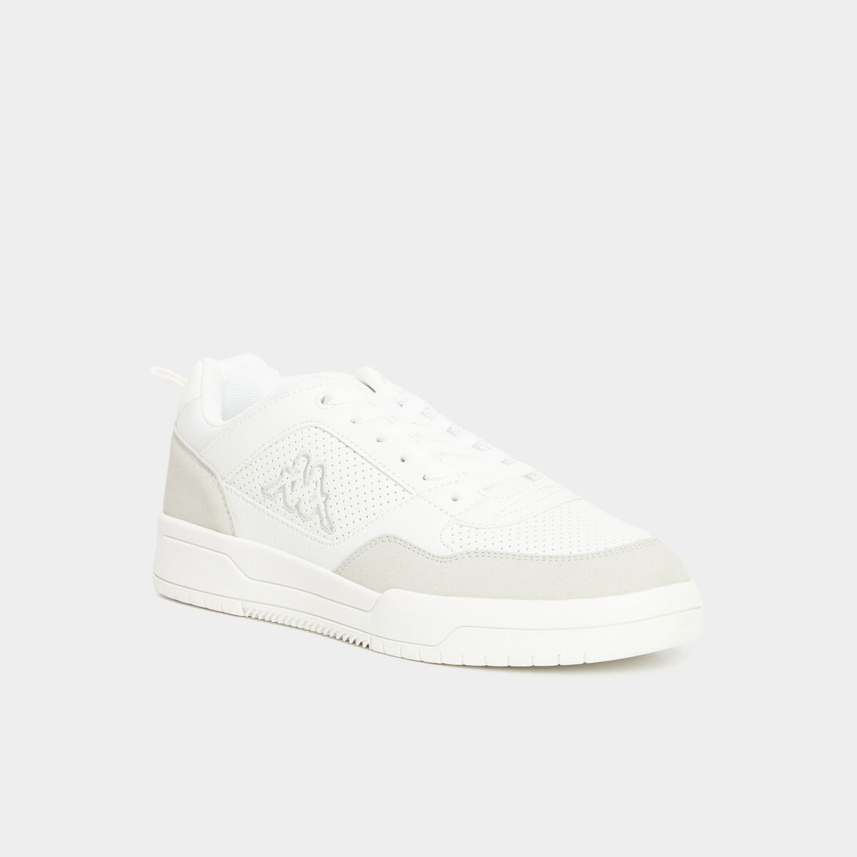 Tennis basses &agrave; lacets Kappa blanc homme