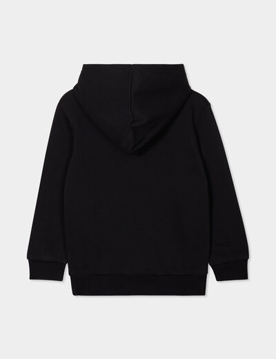 Sweat &agrave; capuche hoodie oversize noir gar&ccedil;on