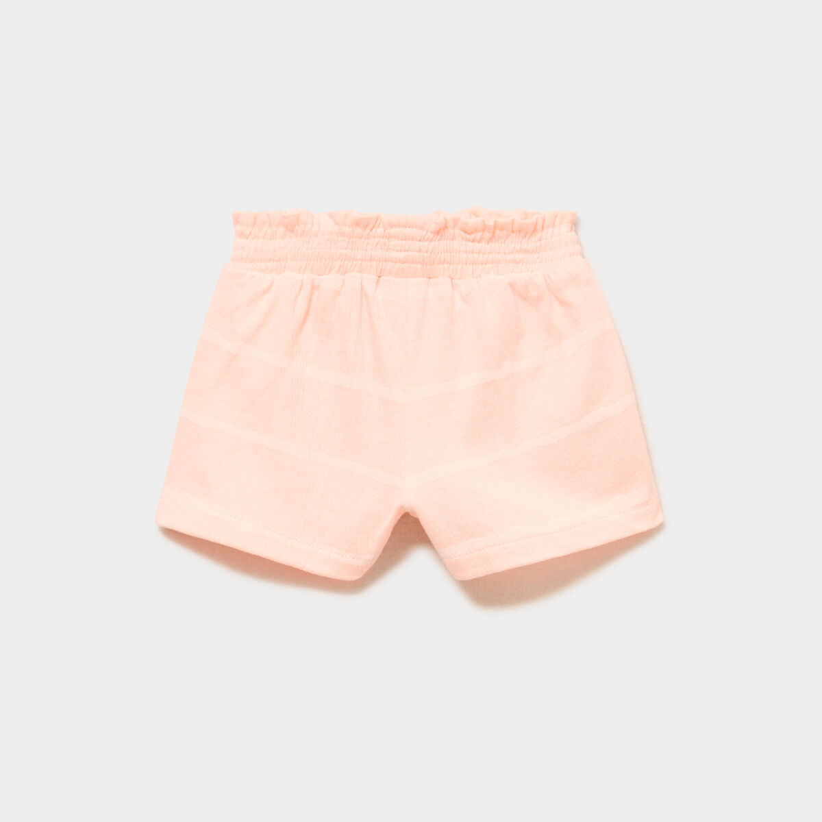 Lot 2 shorts tailles &eacute;lastiqu&eacute;es orange fluo b&eacute;b&eacute; fille