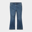 Jean flare 5 poches taille haute denim dirty femme grande taille