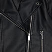 Veste courte biker simili cuir noir fille