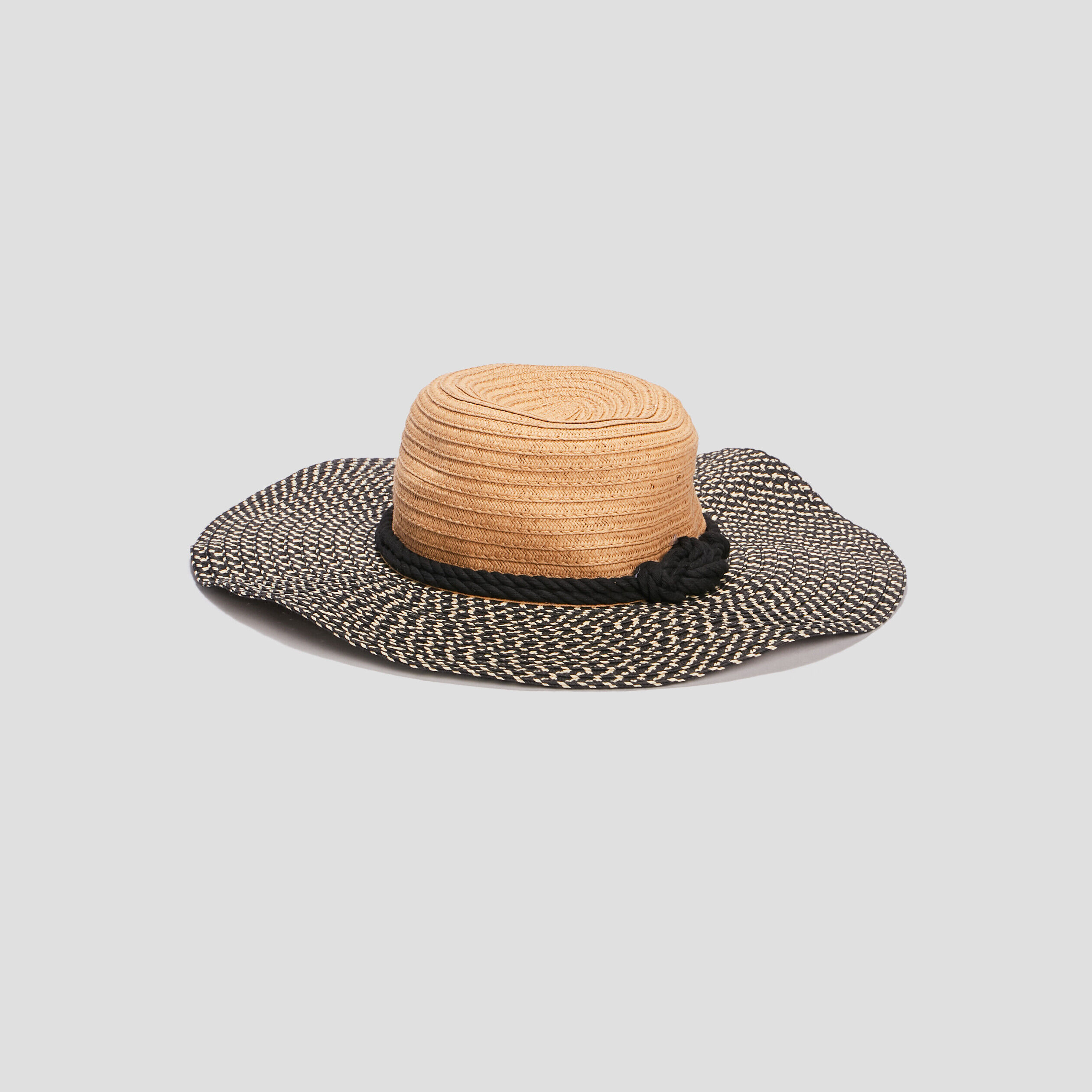 Chapeau capeline tressé multicolore femme LH