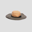 Chapeau capeline tressé multicolore femme