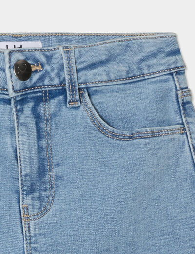 Short en jean denim 5 poches denim bleach fille