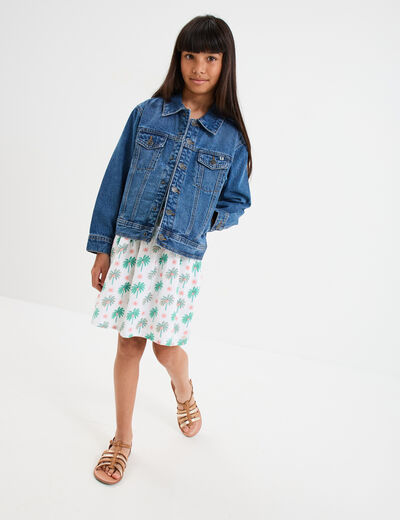 Blouson en jean coton denim stone garçon