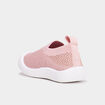 Chaussons tricot à semelle souple rose bébé fille