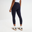 Legging 7/8 &egrave;me taille &eacute;lastiqu&eacute;e bleu marine femme