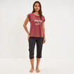 Ensemble pyjama corsaire t-shirt rose framboise femme