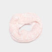 Snood fourré à torsades rose fille
