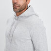 Sweat molleton à capuche hoodie gris clair homme