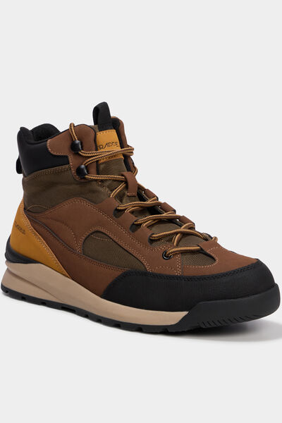 Baskets montantes &agrave; lacets marron homme