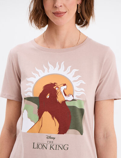 T-shirt manches courtes Le Roi lion sable femme