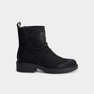 Boots effet su&eacute;dine noir femme