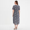Robe longue empire taille smockée Creeks bleu marine femme