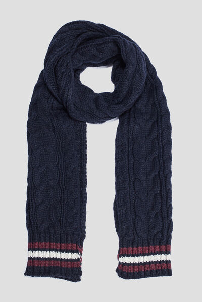 Écharpe bleu marine homme