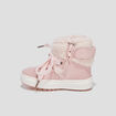Bottes fourrées bout rond rose bébé fille