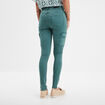 Pantalon cargo skinny 7/8ème Liberto vert foncé femme