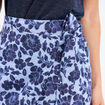Jupe midi portefeuille bleu femme