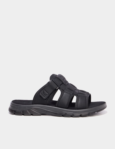 Mules &agrave; scratchs noir homme