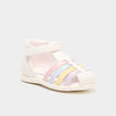 Sandales &agrave; scratchs semelle souple multicolore b&eacute;b&eacute; fille