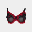 Soutien-gorge corbeille en dentelle rouge femme grande taille