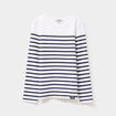 T-shirt marini&egrave;re manches longues coton ecru fille