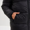 Doudoune longue &agrave; capuche noir femme grande taille
