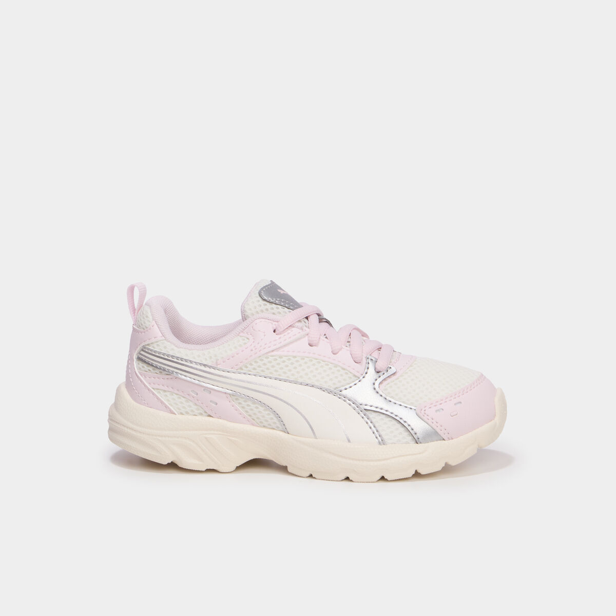 Baskets running &agrave; lacets Puma Milenio rose champagne fille