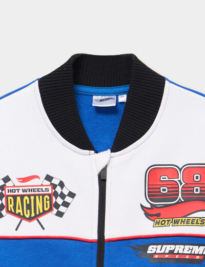 Veste teddy molletonn&eacute;e Hot Wheels bleu gar&ccedil;on