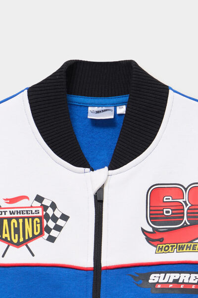 Veste teddy molletonn&eacute;e Hot Wheels bleu gar&ccedil;on