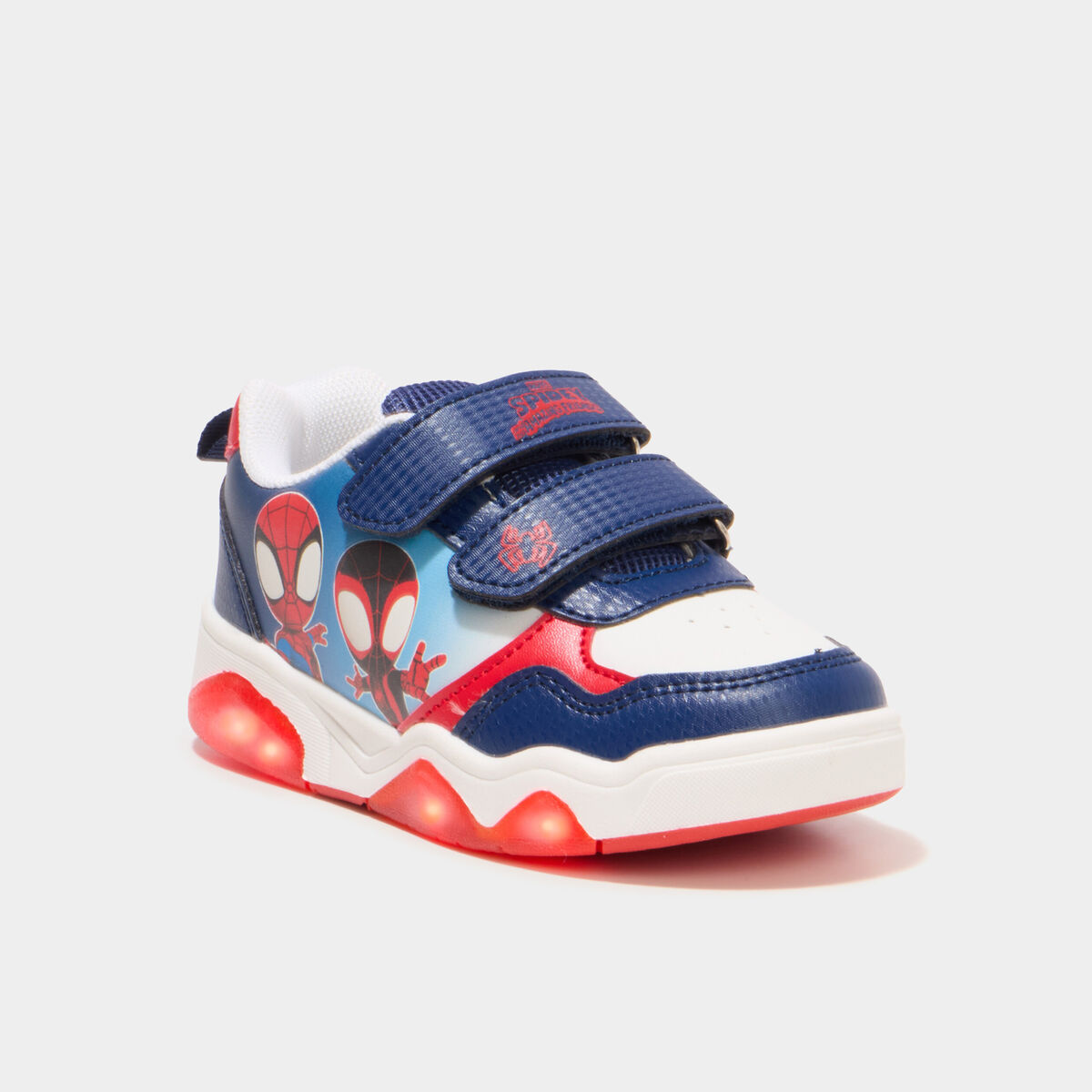 Baskets running lumineuses Spider-Man bleu gar&ccedil;on