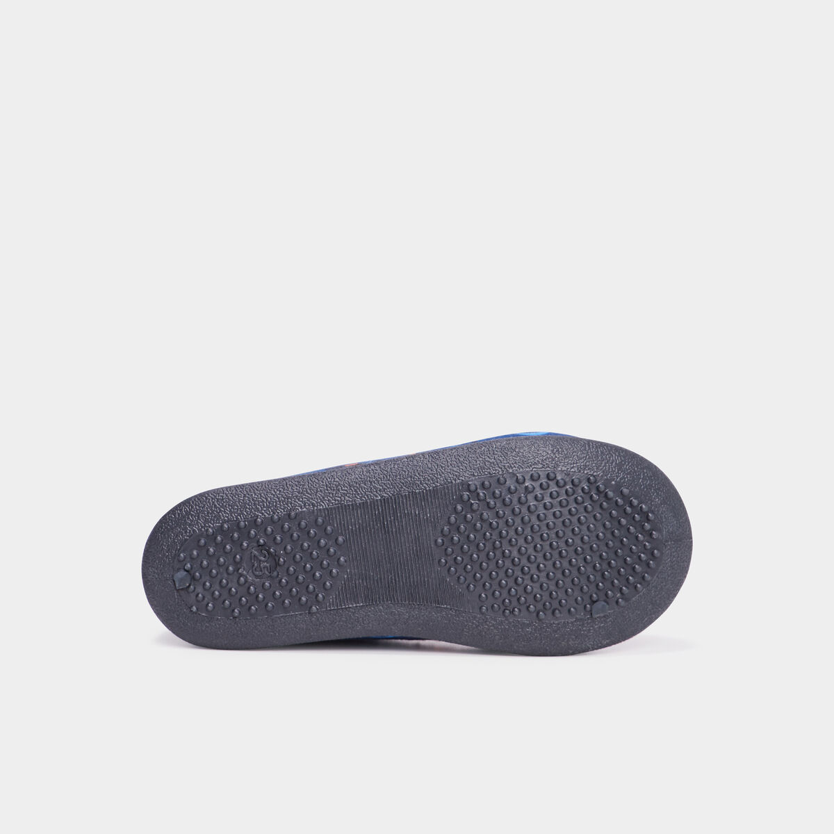 Chaussons effet velours bout rond bleu gar&ccedil;on
