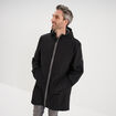 Parka imperm&eacute;able coupe-vent &agrave; capuche noir homme