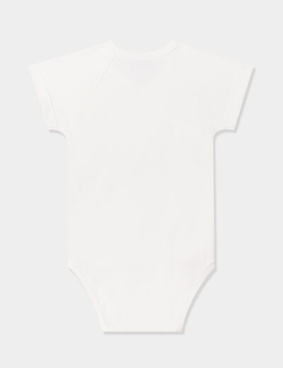 Lot de 2 bodies manches courtes coton ivoire mixte