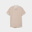 Polo slim manches courtes stretch gris homme