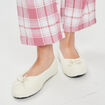 Chaussons ballerines blanc femme