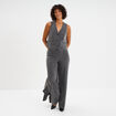 Gilet Barman sans manches ajust&eacute; gris fonc&eacute; femme